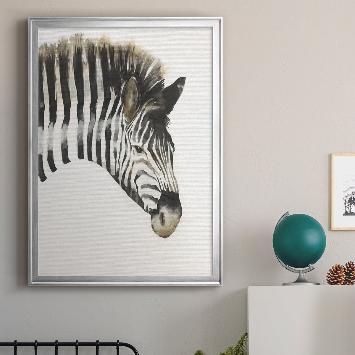 Zebra Stripes - Modern Framed Canvas Print