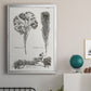 Black & White Protea on Linen I - Modern Framed Canvas Print