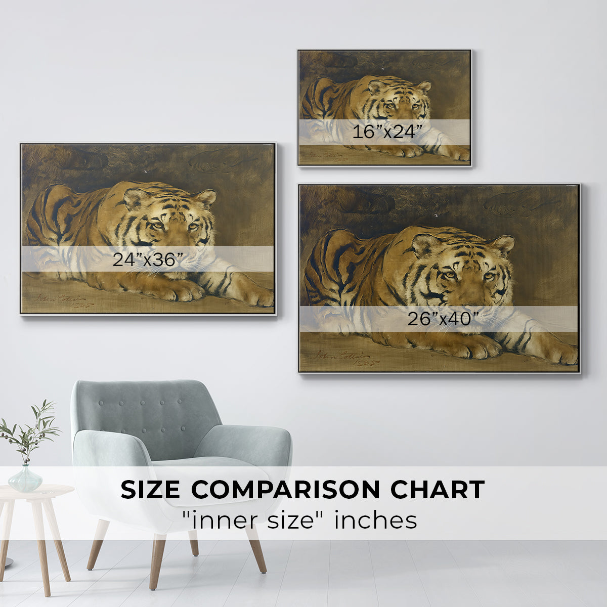 Study of a Tiger for Circe, 1885 - Floater Framed Canvas Print