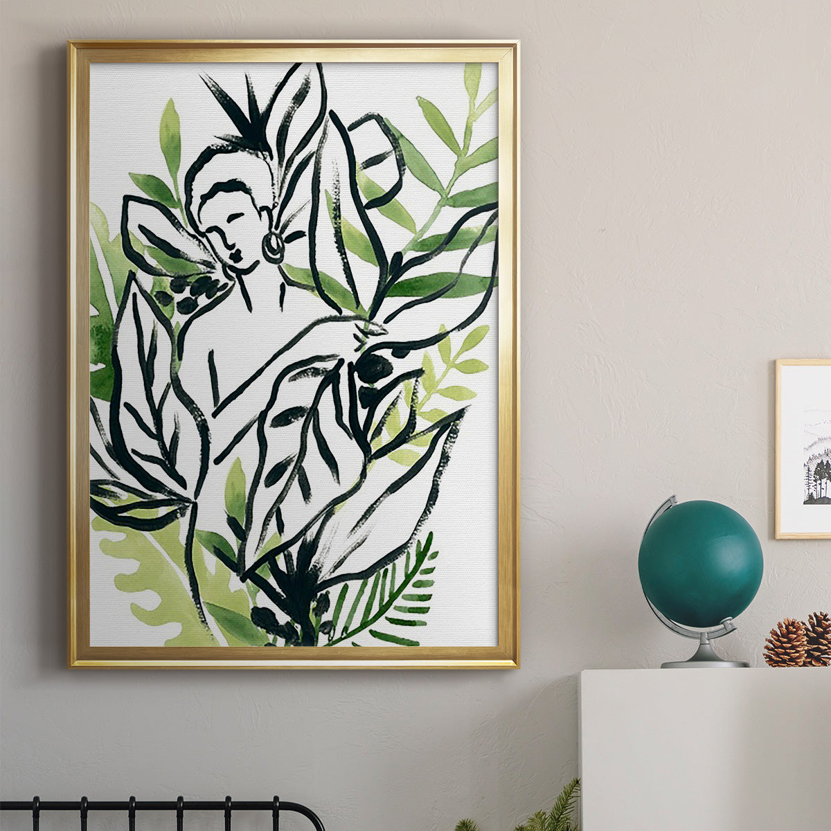 Tropical Sketchbook IV - Modern Framed Canvas Print