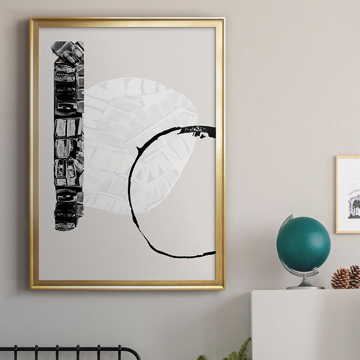 Zen Shapes I - Modern Framed Canvas Print