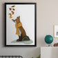 Fox Leaves on Nose - Modern Framed Canvas Print