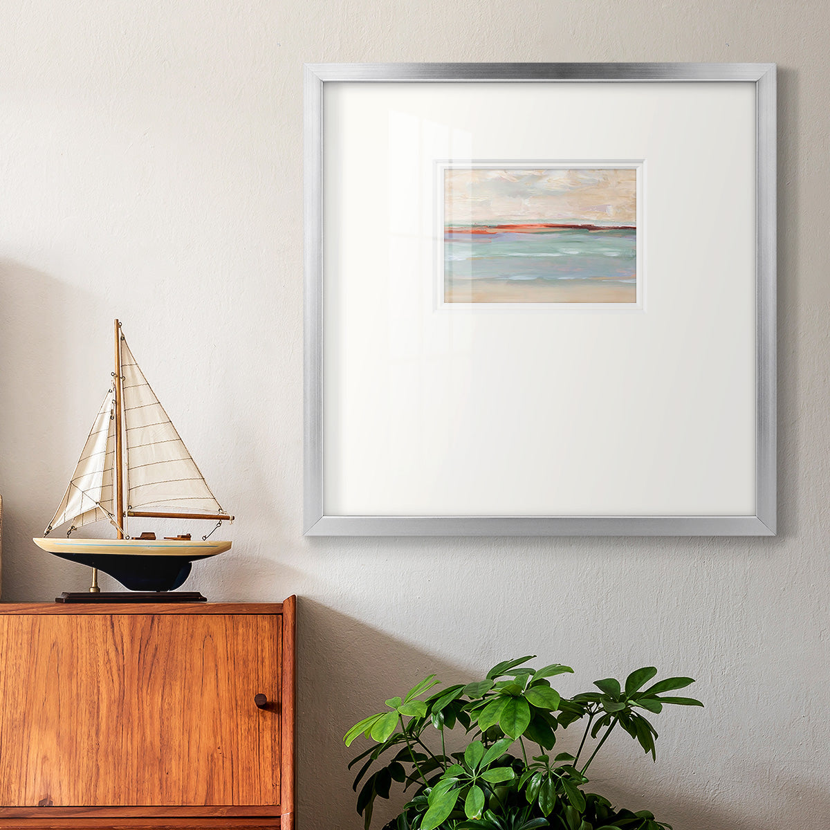 Sienna Horizon I Premium Framed Print Double Matboard