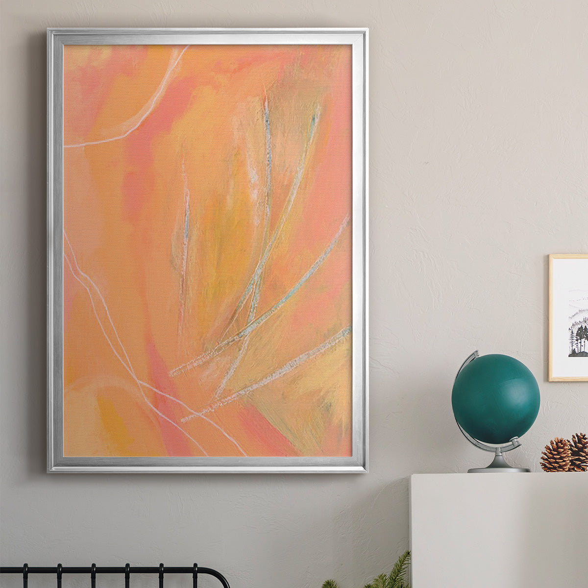 Peach Bliss II - Modern Framed Canvas Print