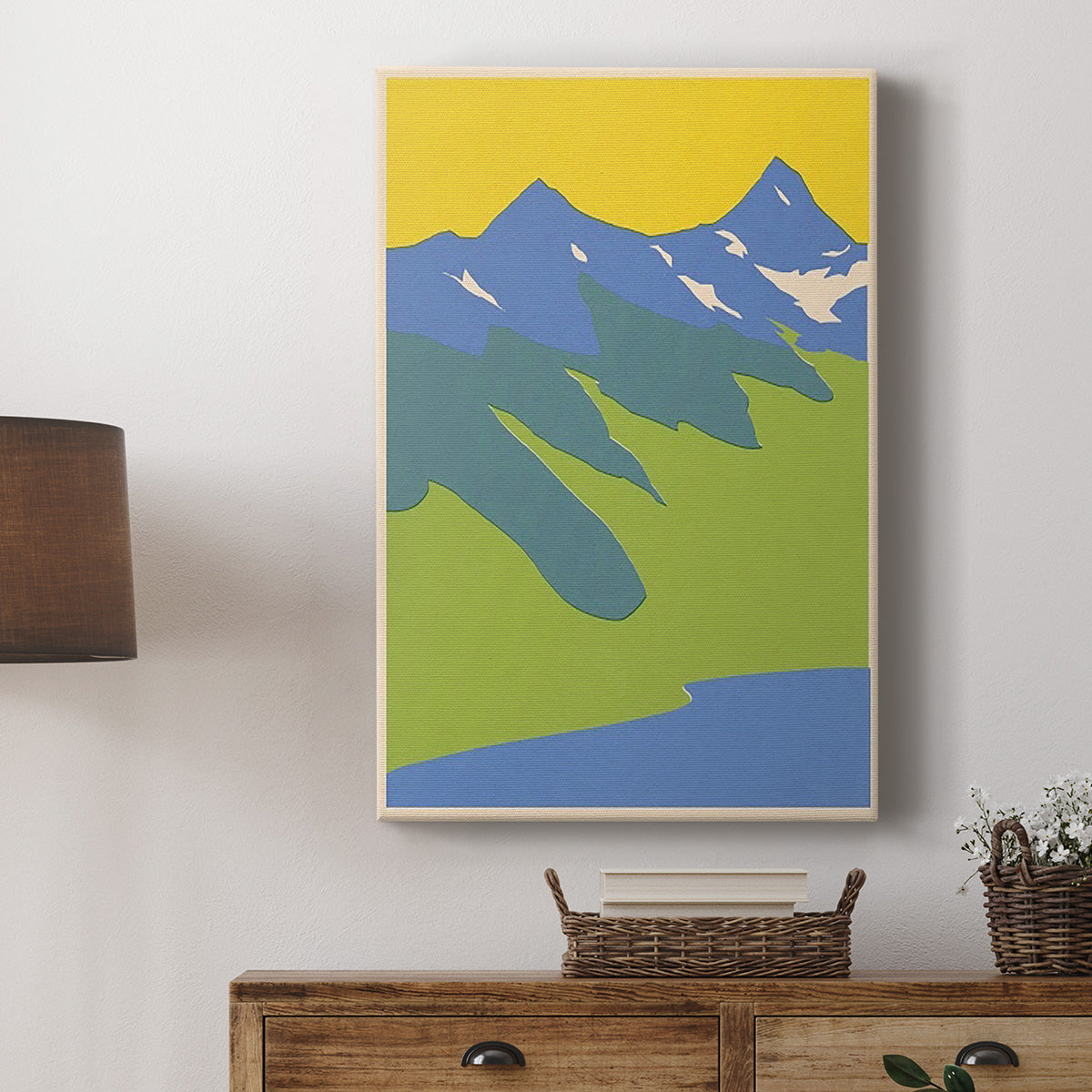 Bright Glacial Lake II Premium Gallery Wrapped Canvas - Ready to Hang