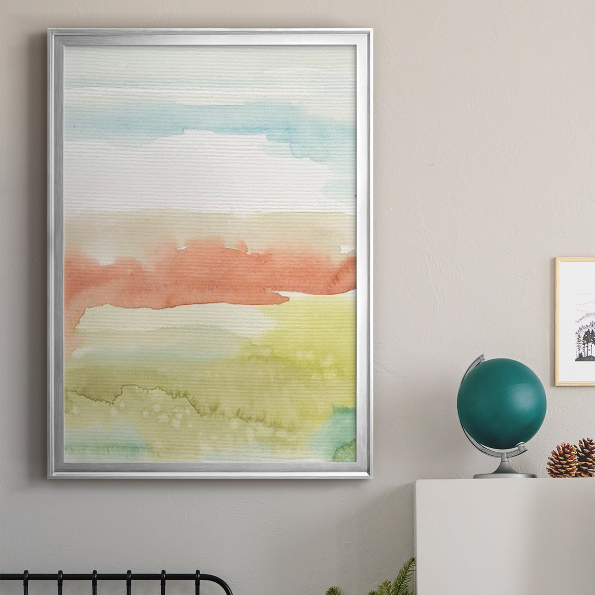 Blushing Sunrise II - Modern Framed Canvas Print