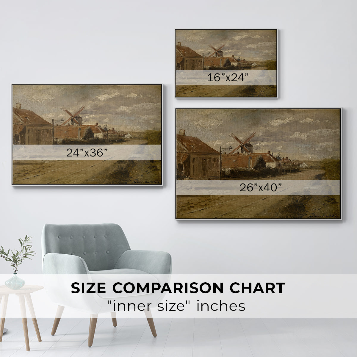 The Mill at Kiel, c. 1885-1888 - Floater Framed Canvas Print