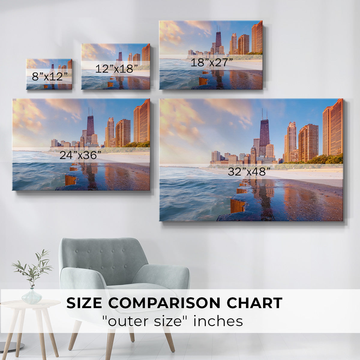 Chicago Lakefront I - Gallery Wrapped Canvas