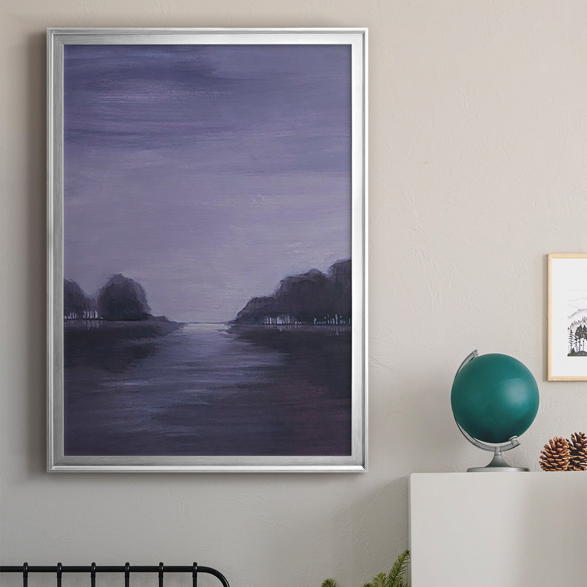 Amethyst Moonlight II - Modern Framed Canvas Print