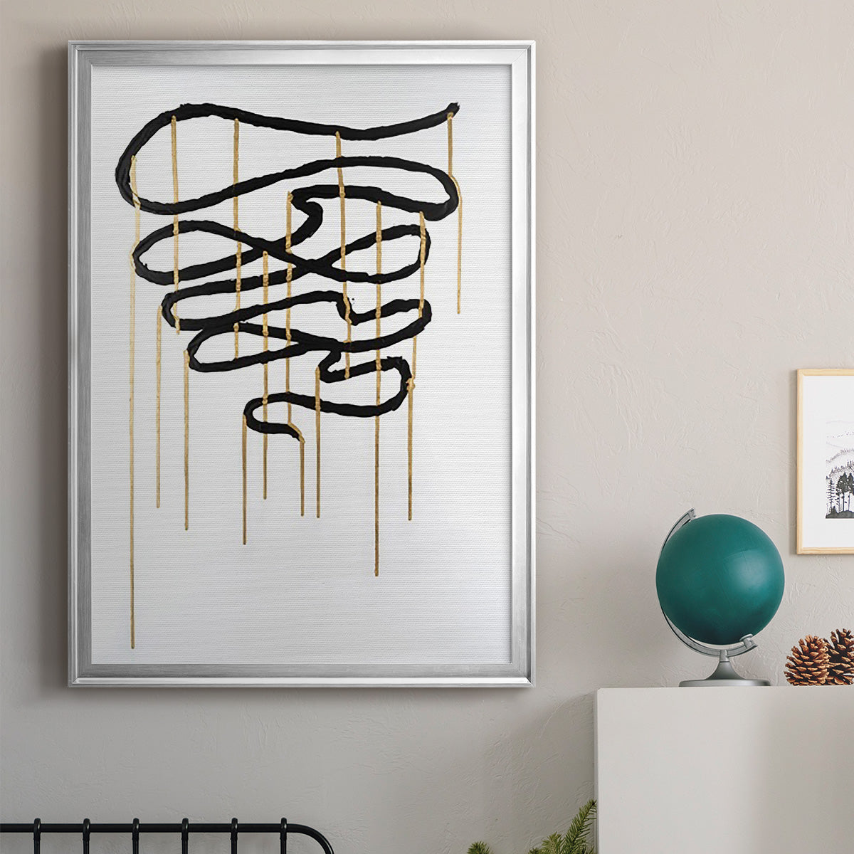 Weeping Ribbon I - Modern Framed Canvas Print