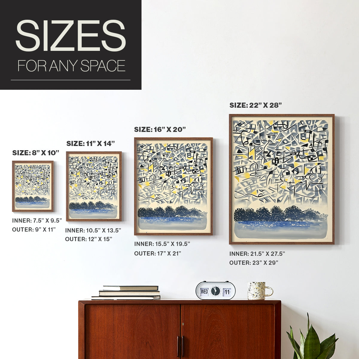 Abstract Series CXCII - Restickable Framed Art Set