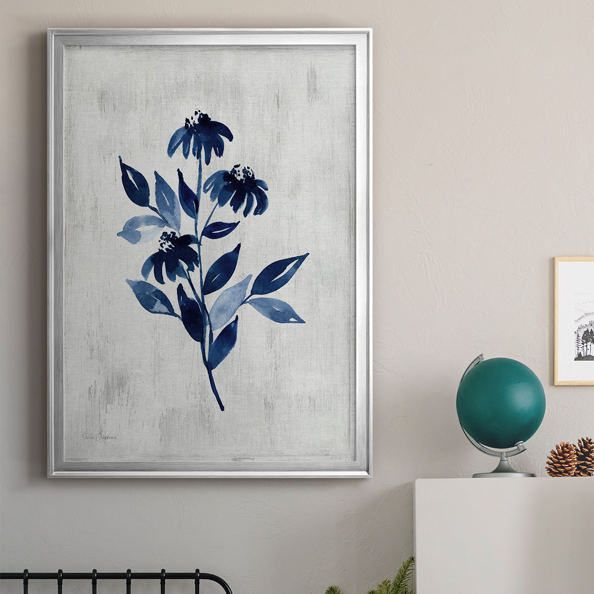 Wild Indigo I - Modern Framed Canvas Print