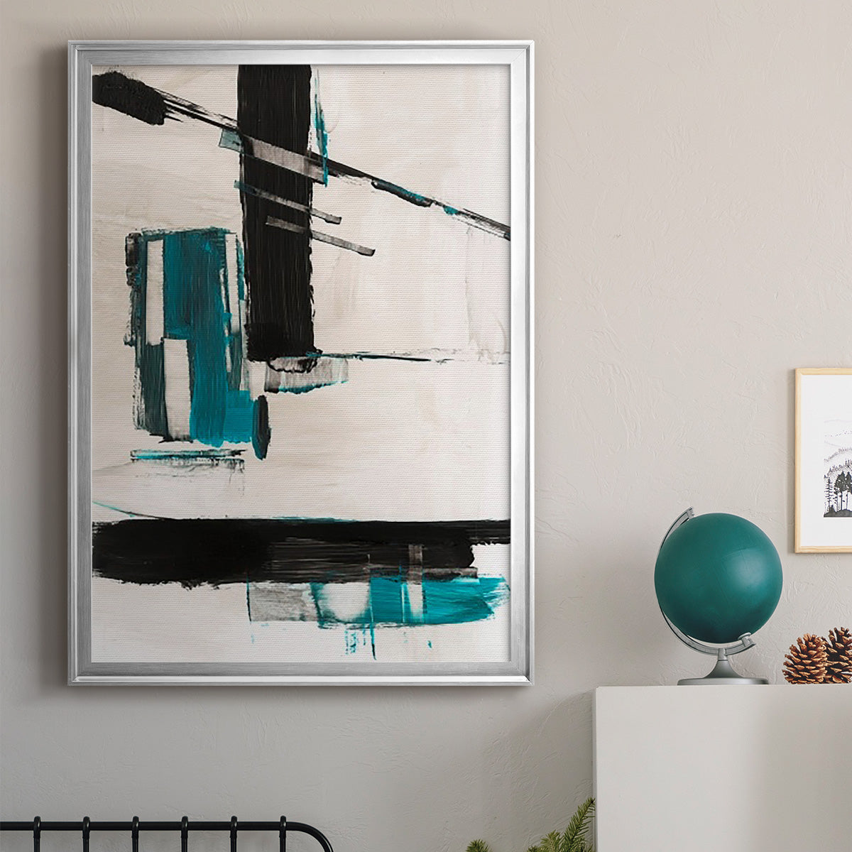 Geometry Notes II - Modern Framed Canvas Print