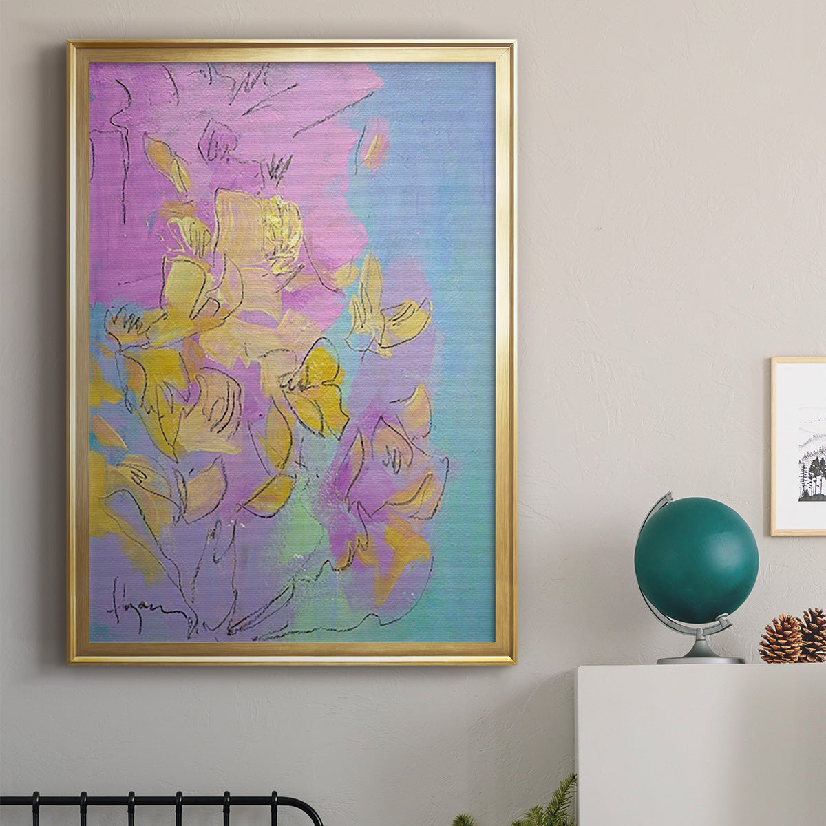 Dancing Heart - Modern Framed Canvas Print