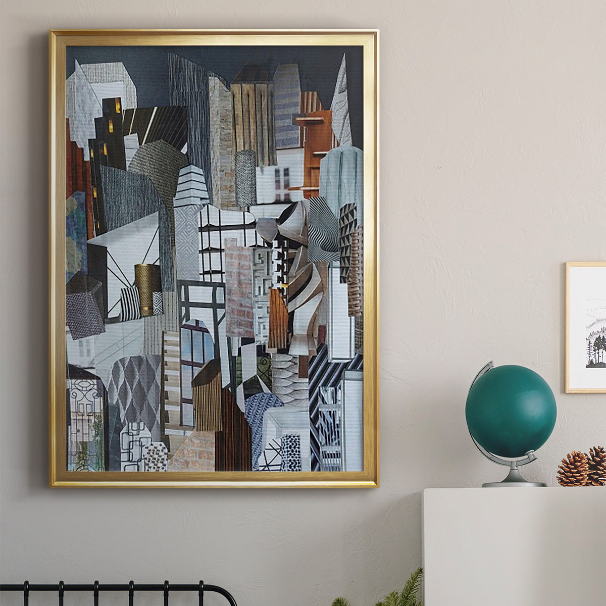 Western Metropolis - Modern Framed Canvas Print