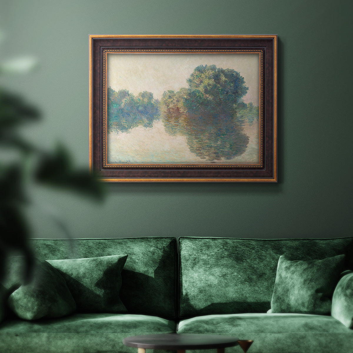 The Seine at Giverny - Ornate Framed Canvas Print