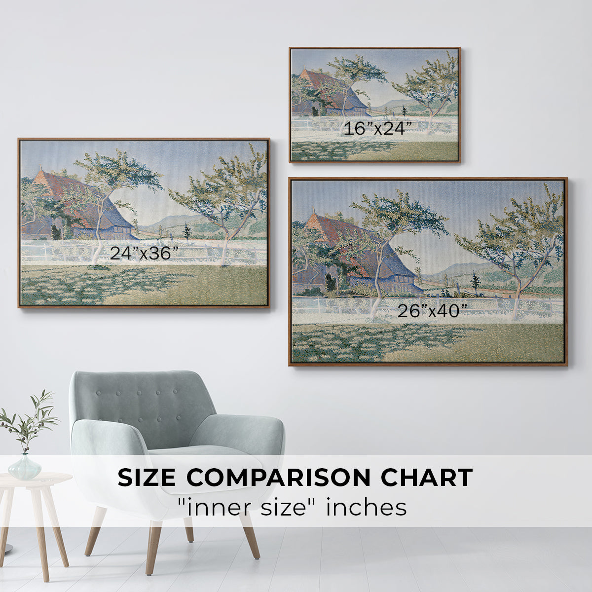 Comblat-le-Château, the Meadow, Opus 161, 1887 - Floater Framed Canvas Print