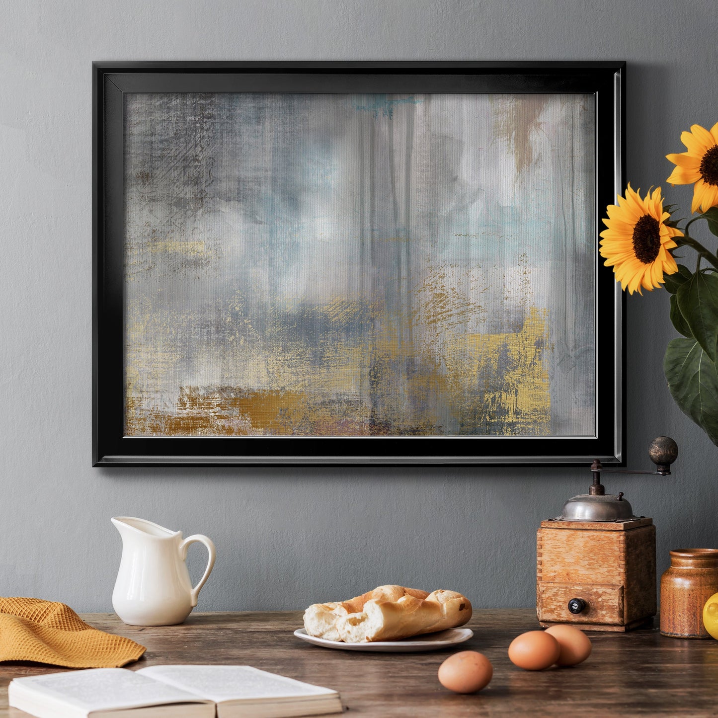 Misty Sky II Revisit - Modern Framed Canvas Print
