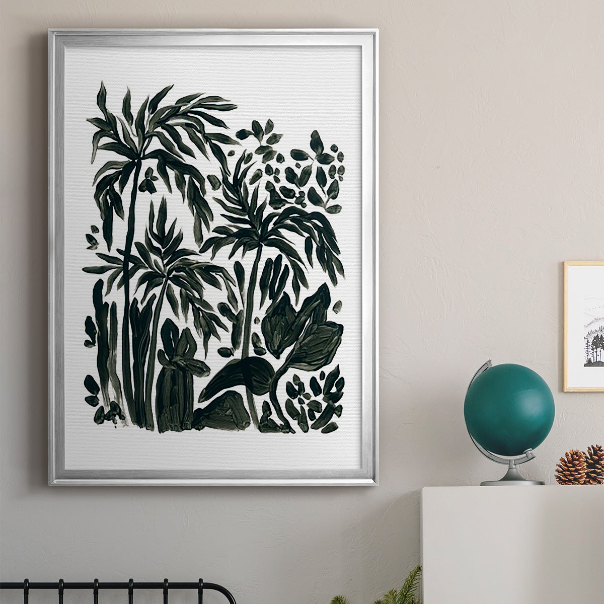 Ink Jungle III - Modern Framed Canvas Print