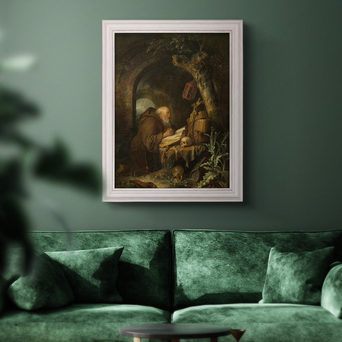 The Hermit, 1670 - Ornate Framed Canvas Print