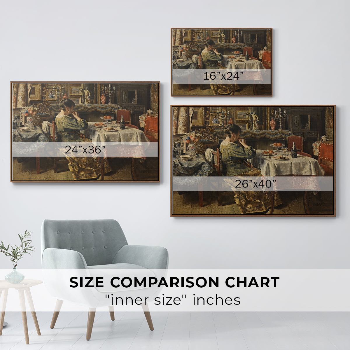 The Meal (De maaltijd), c. 1885 - Floater Framed Canvas Print