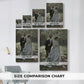 Size comparison chart for canvas art prints, showing multiple size options.