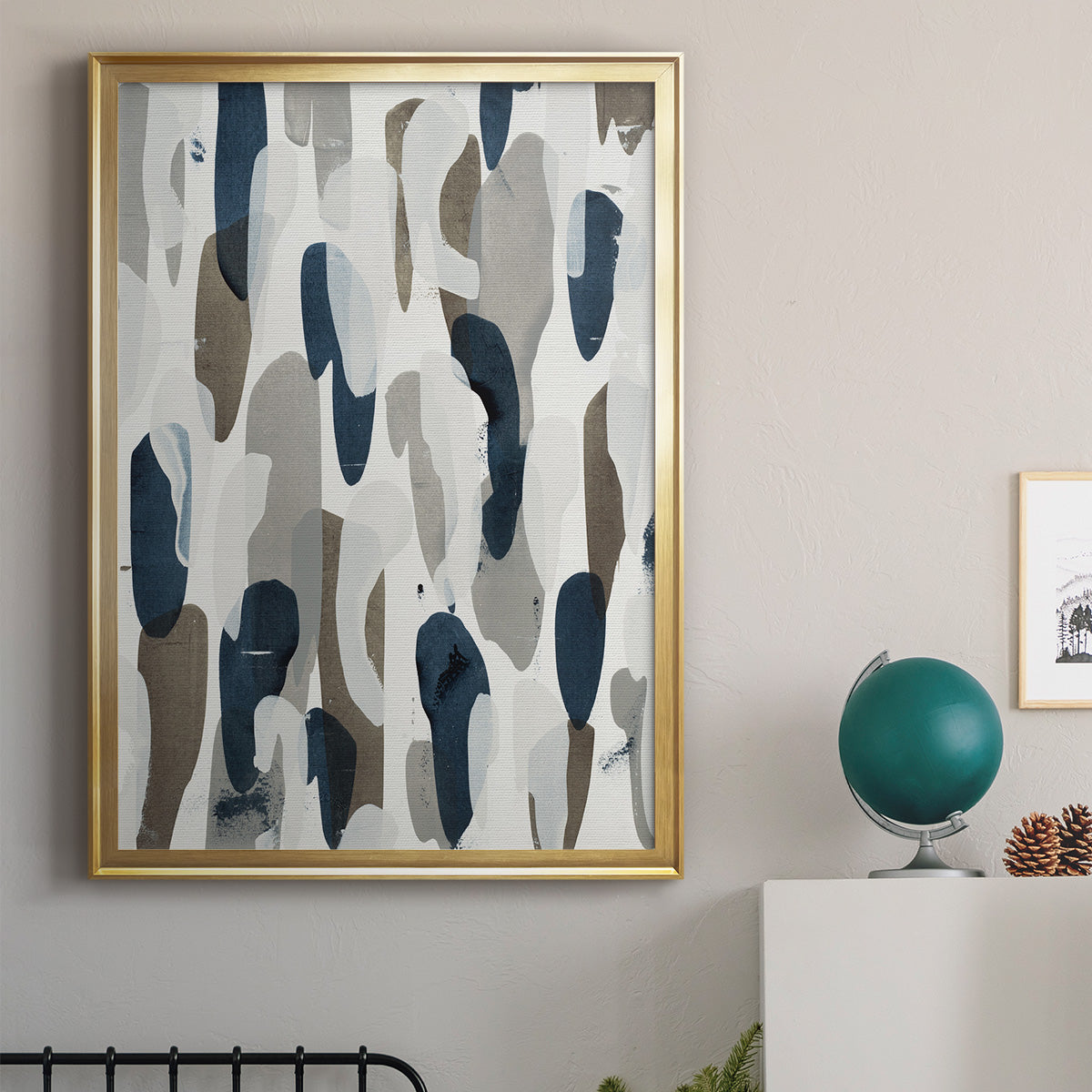 River's Run - Modern Framed Canvas Print