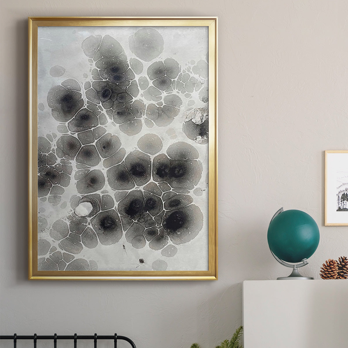 Marbling VIII - Modern Framed Canvas Print