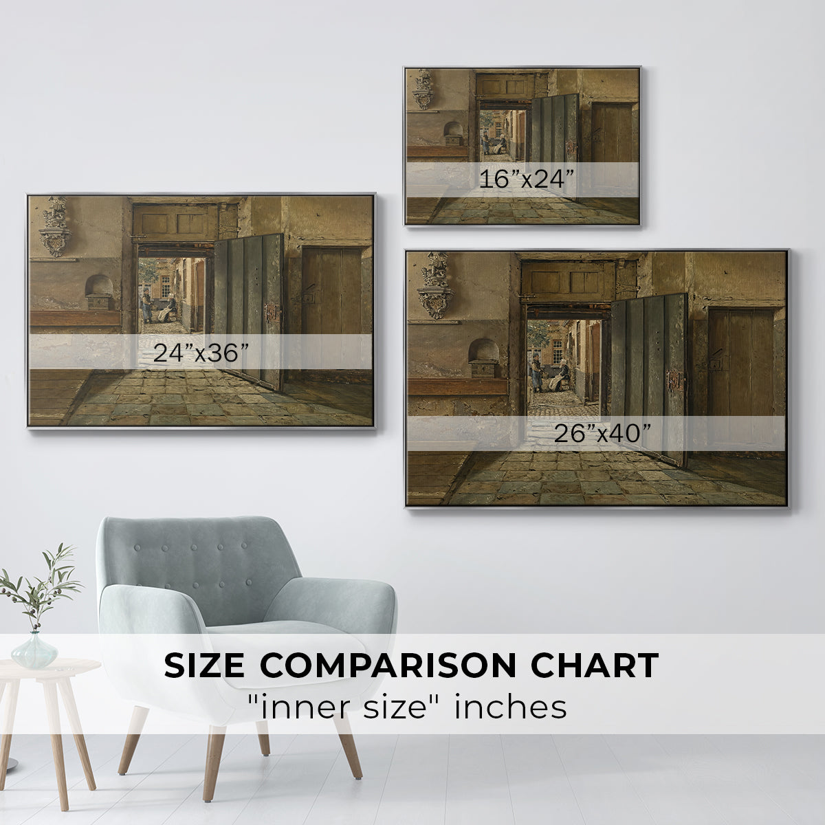 The Conversation, 1884 - Floater Framed Canvas Print