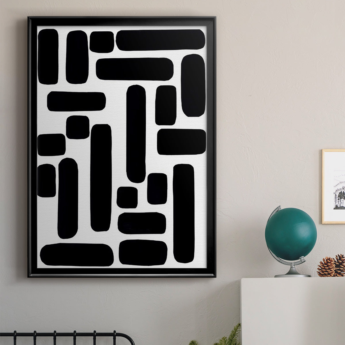 Shuffle IV - Modern Framed Canvas Print