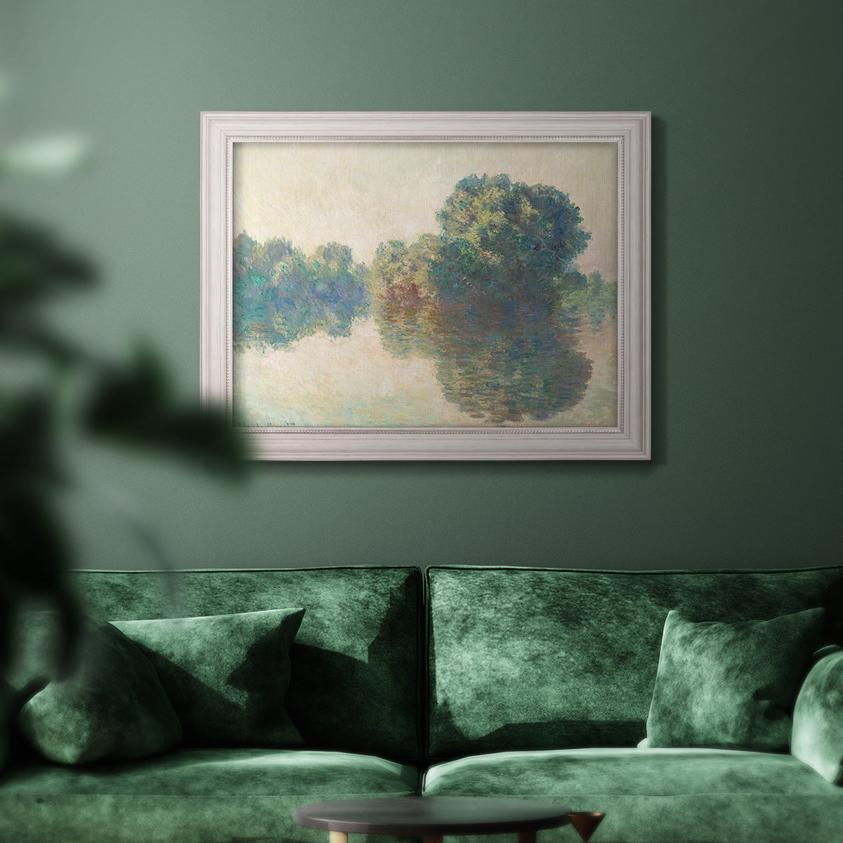 The Seine at Giverny - Ornate Framed Canvas Print