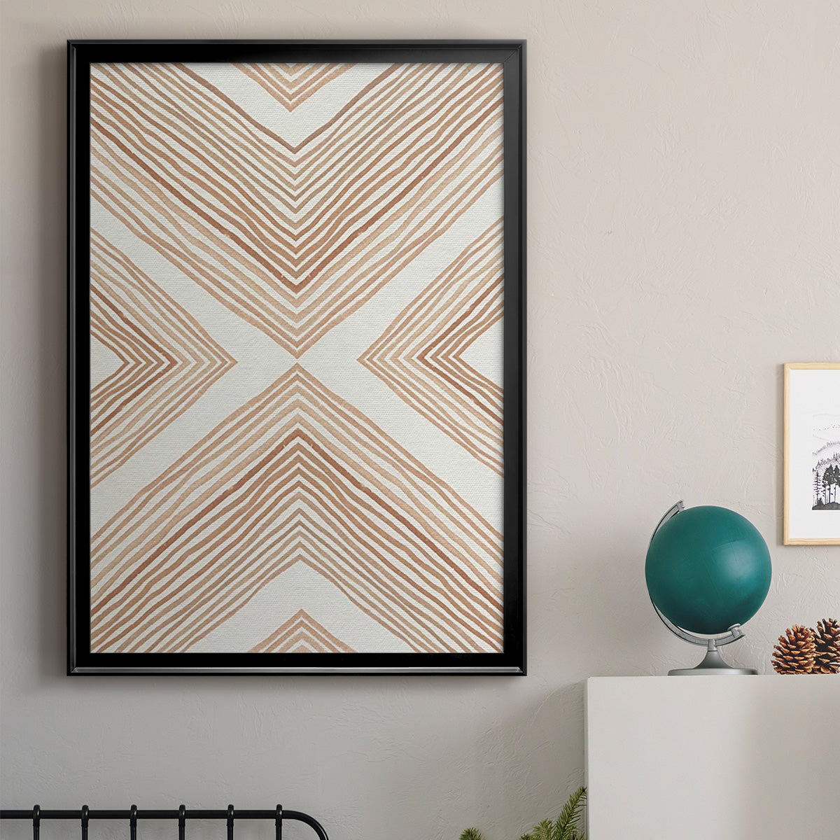 Diametric Clementine II - Modern Framed Canvas Print