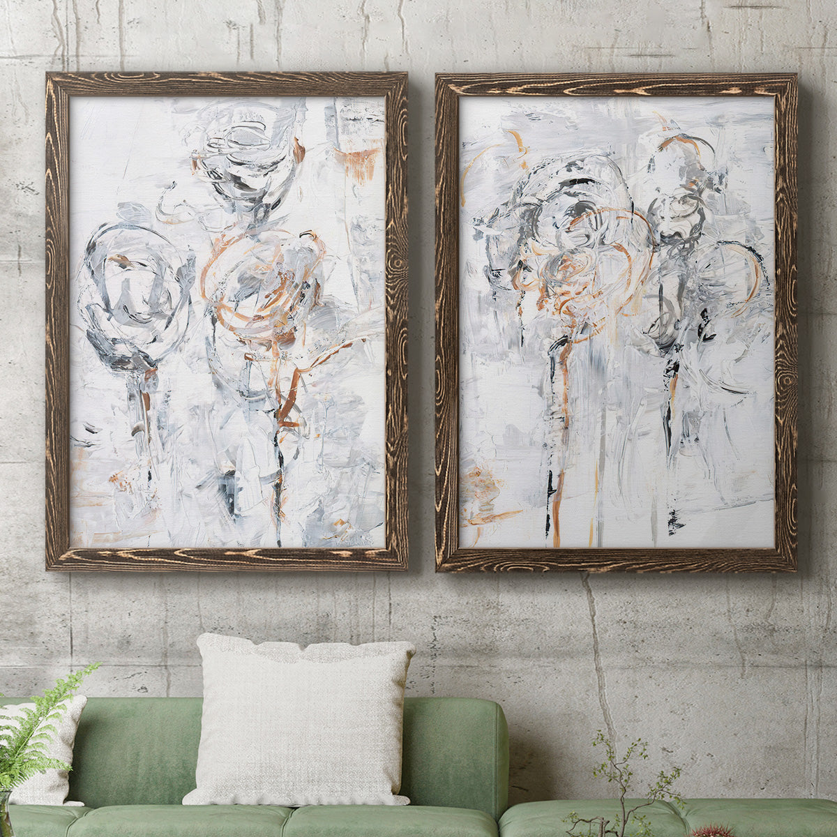 Spring Wildflowers I - Premium Framed Canvas 2 Piece Set - Ready to Hang