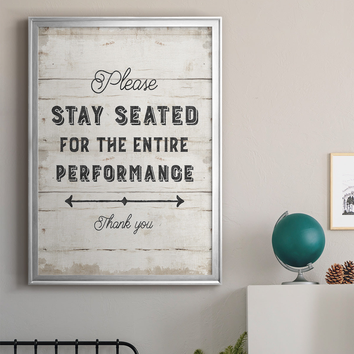 Please Stay Seated - Modern Framed Canvas Print