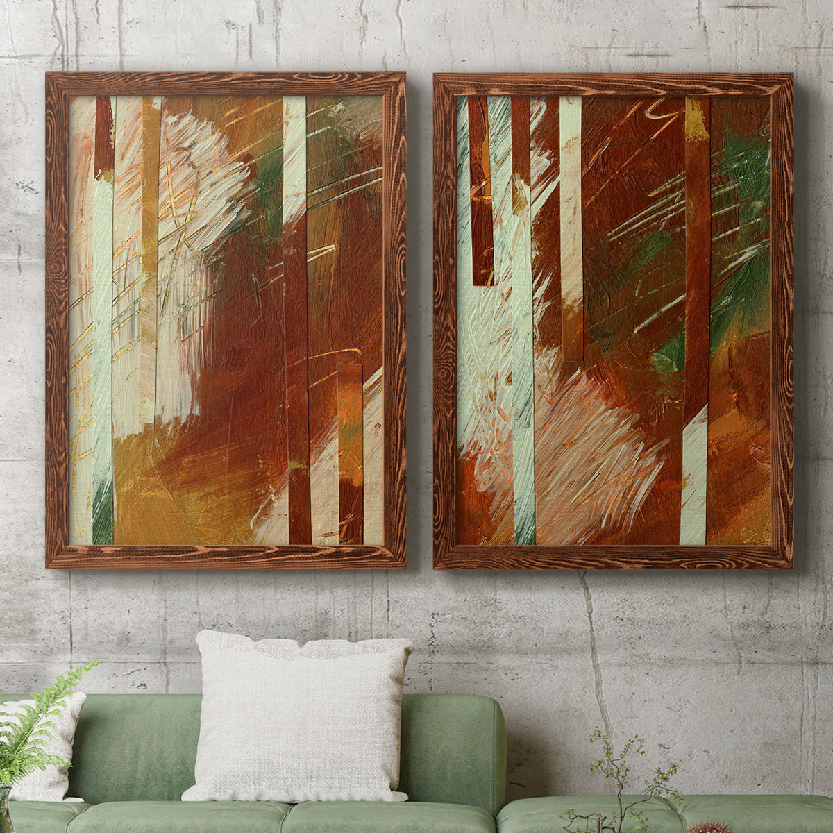 Wheaten I - Premium Framed Canvas 2 Piece Set - Ready to Hang