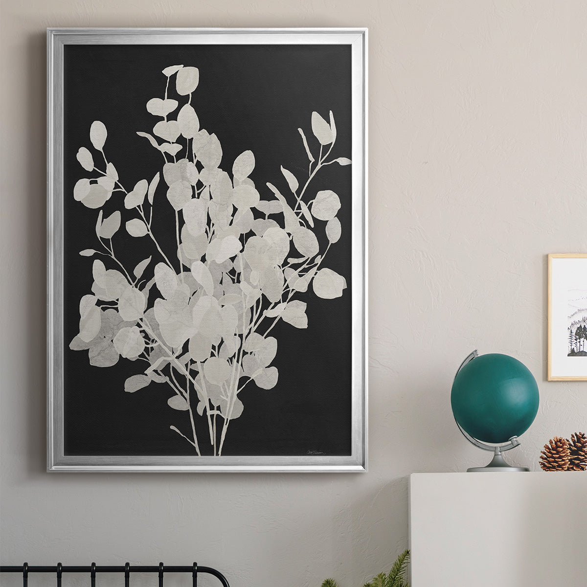 Misty Branches II - Modern Framed Canvas Print