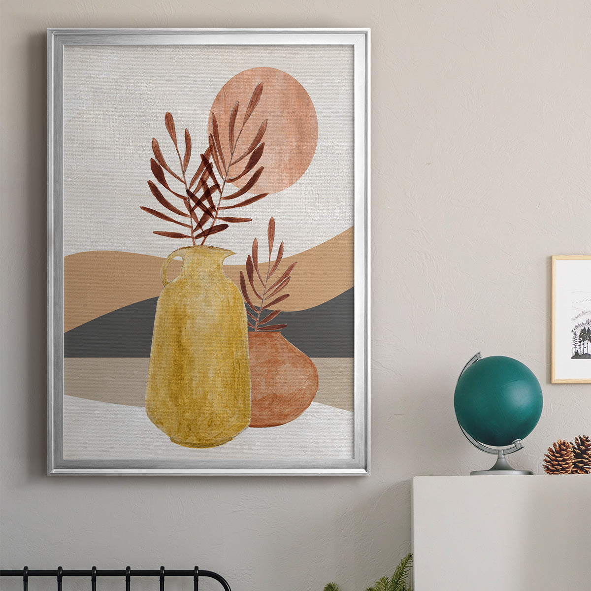 Adobe Moon I - Modern Framed Canvas Print