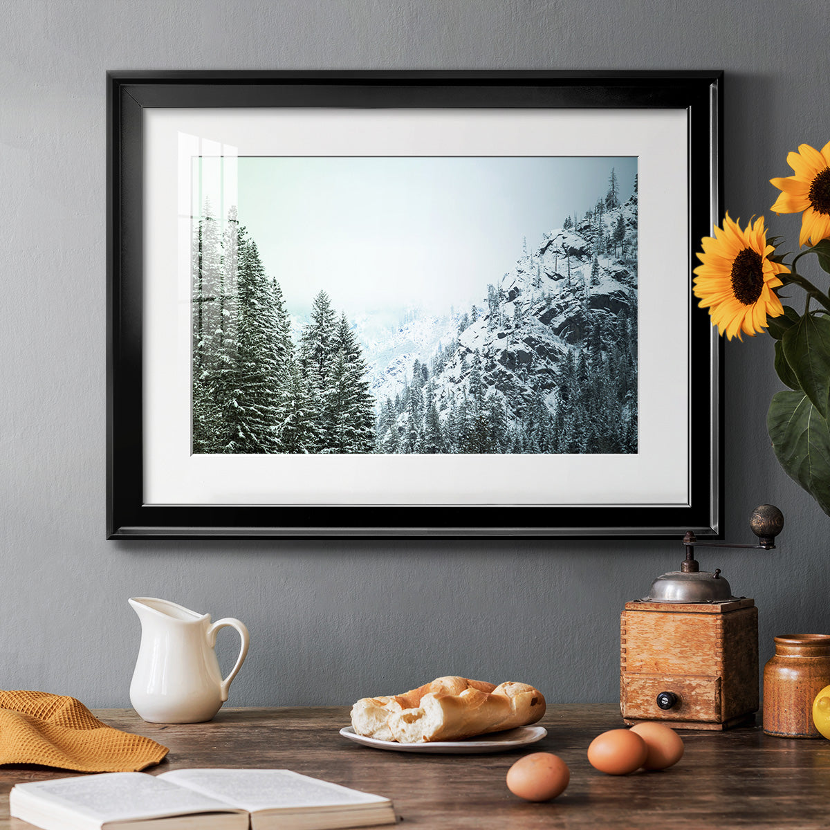 Snowfall in Cascadia II V1 - Modern Framed Art Print