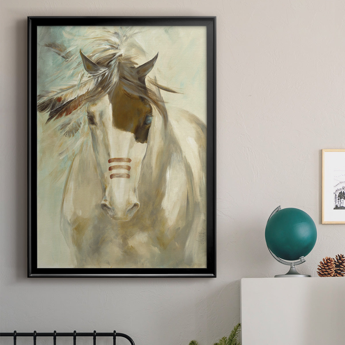 Warrior - Modern Framed Canvas Print