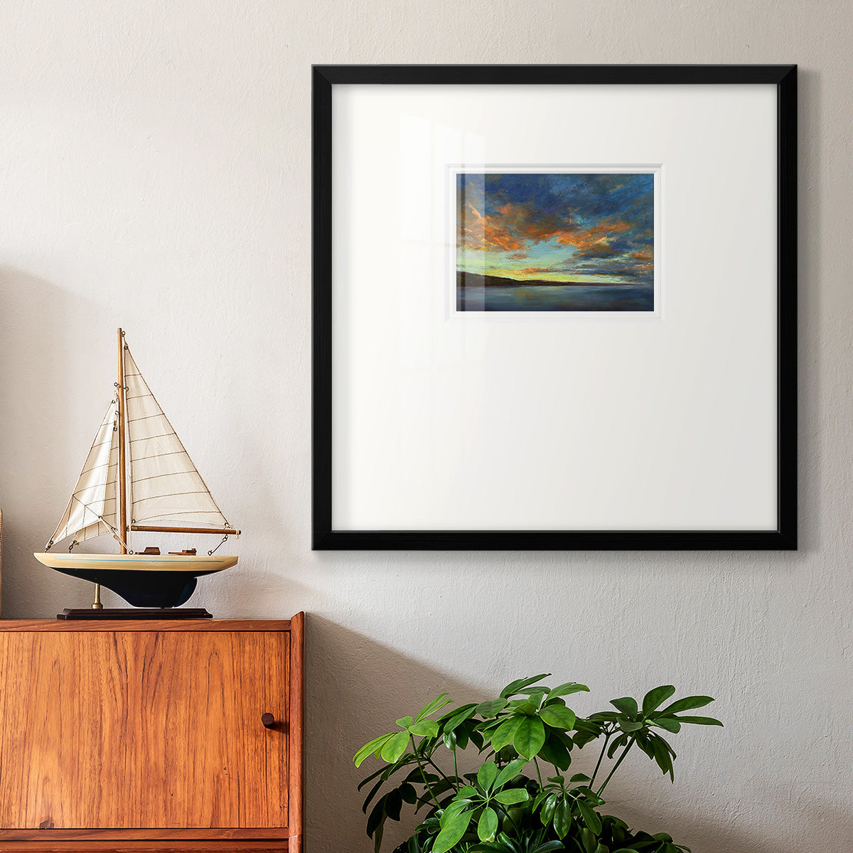 Coastal Views IV Premium Framed Print Double Matboard