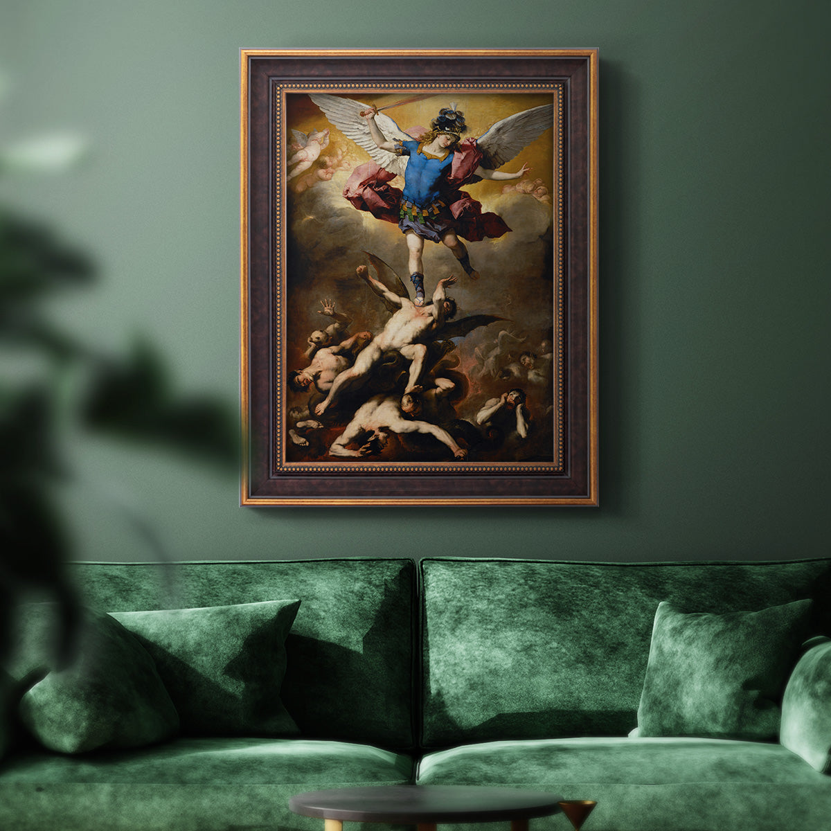 The Fall of the Rebel Angels - Ornate Framed Canvas Print