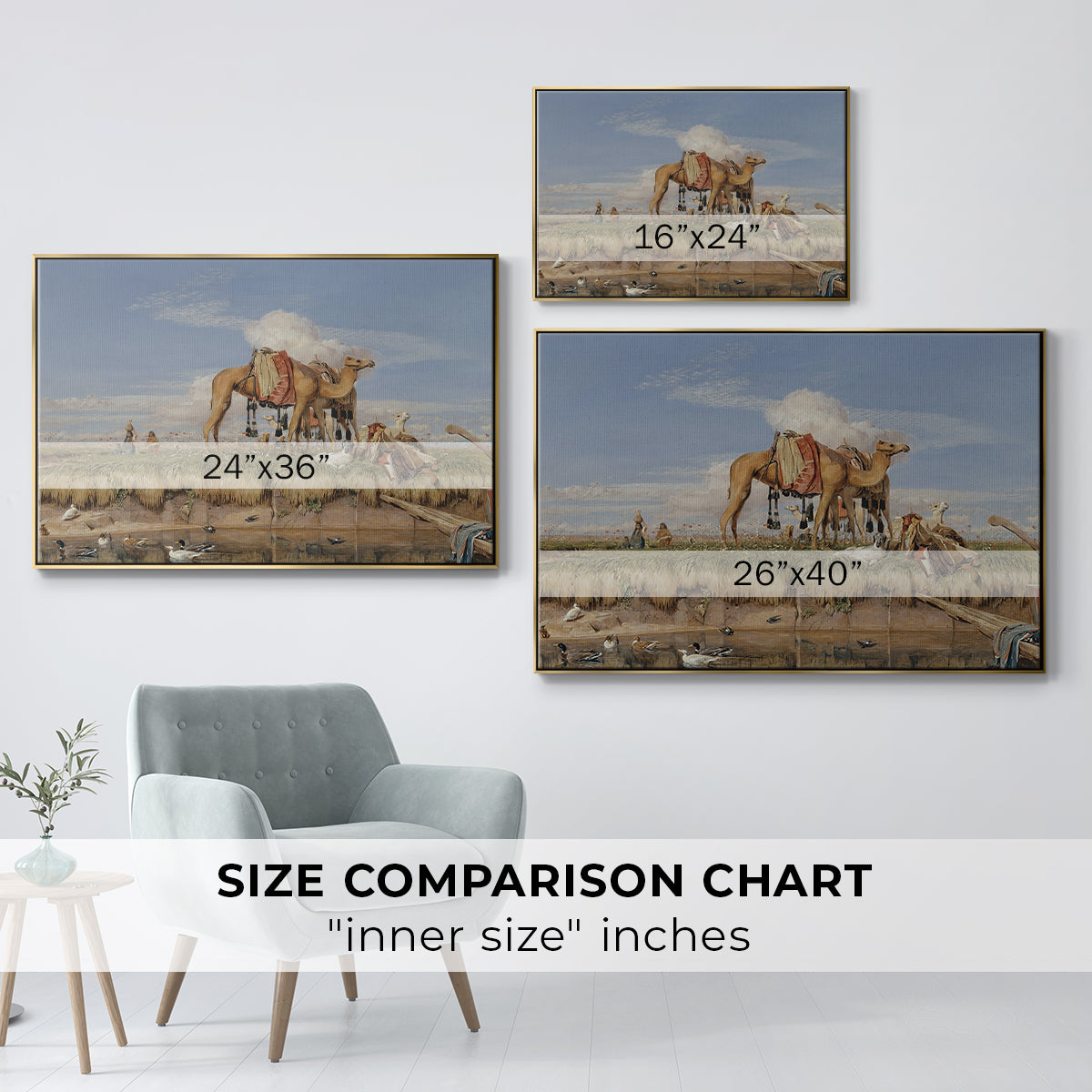 On the Banks of the Nile, Upper Egypt, 1876 - Floater Framed Canvas Print