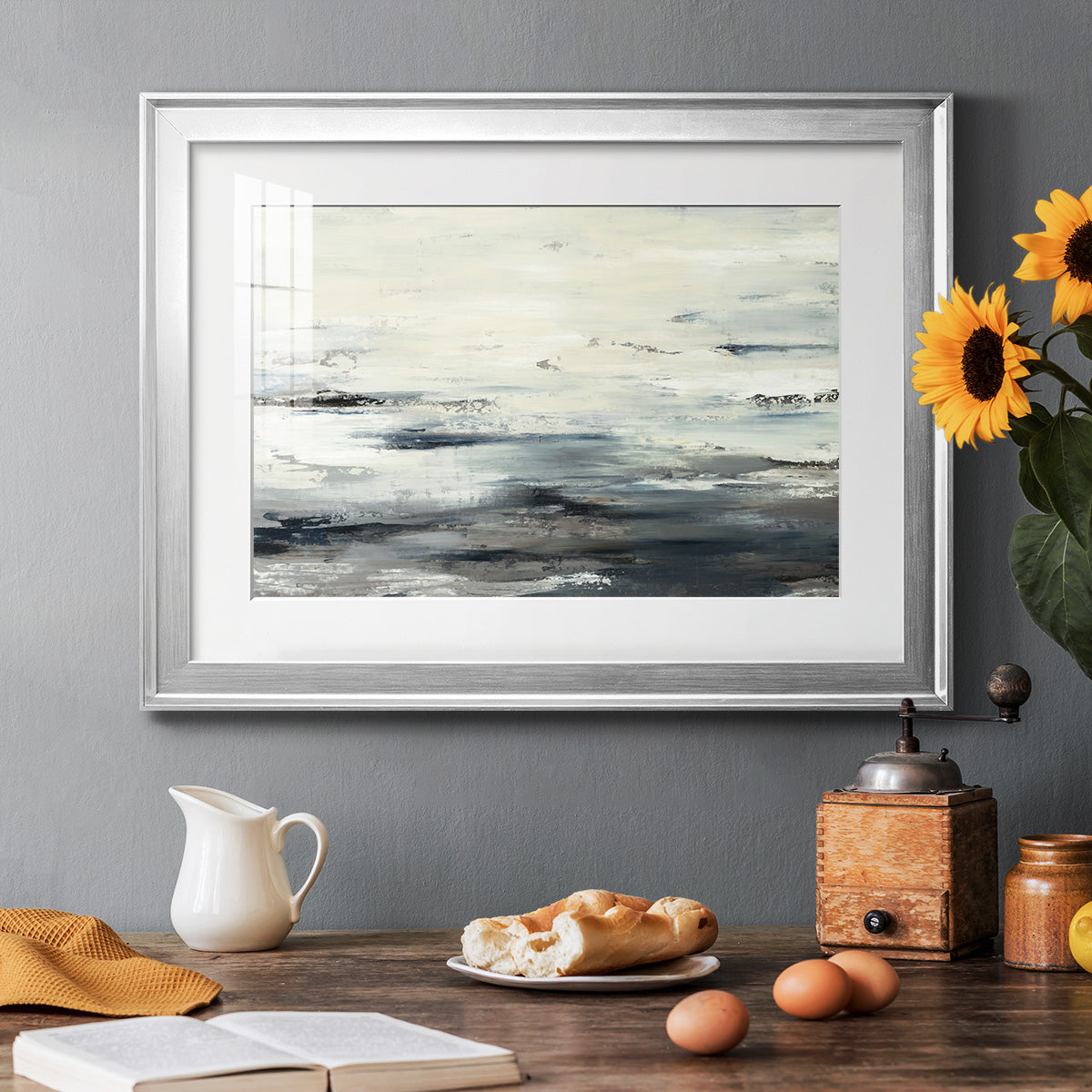 On The Stormy Seas - Modern Framed Art Print