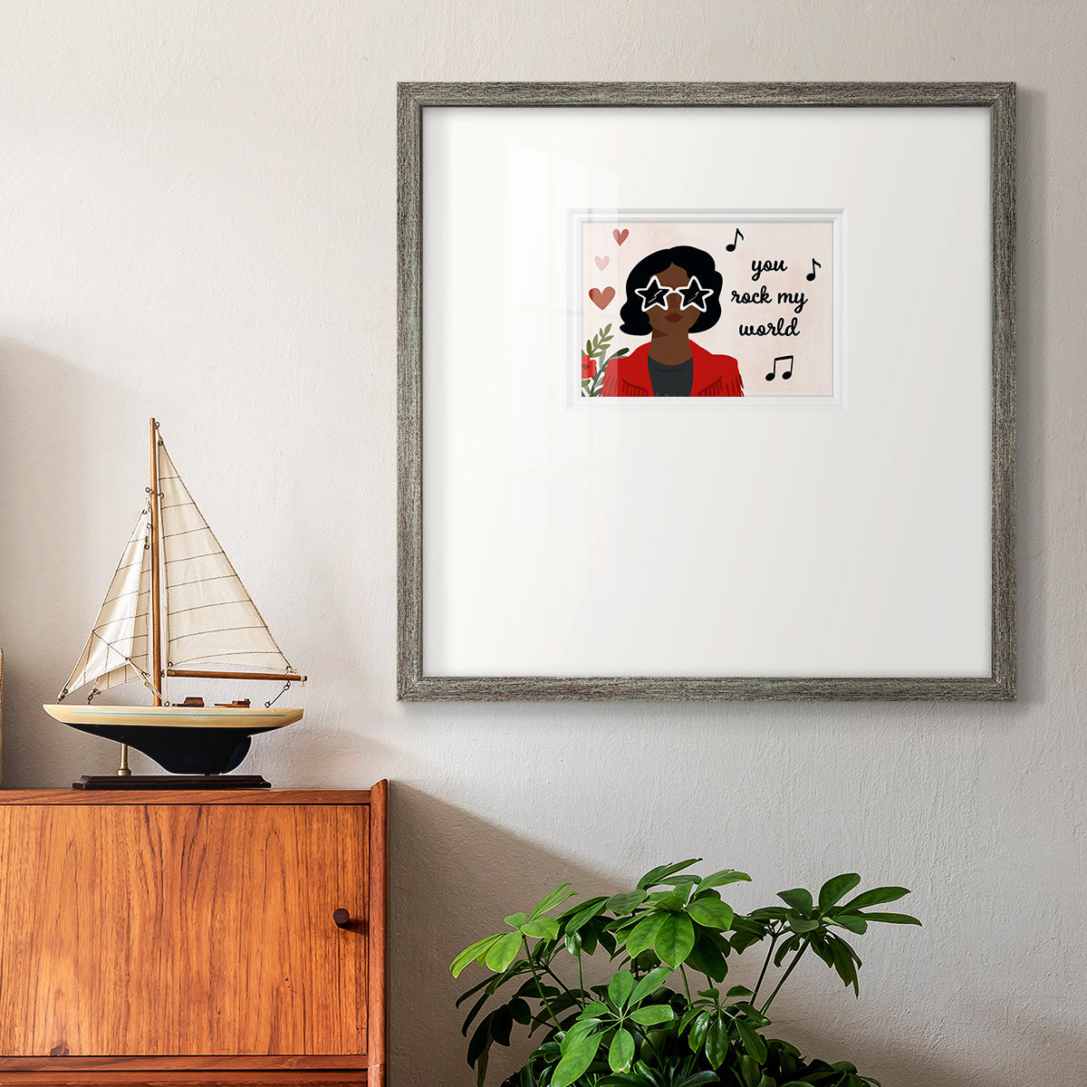 Darling Valentine Collection A - Double Matboard Framed Print