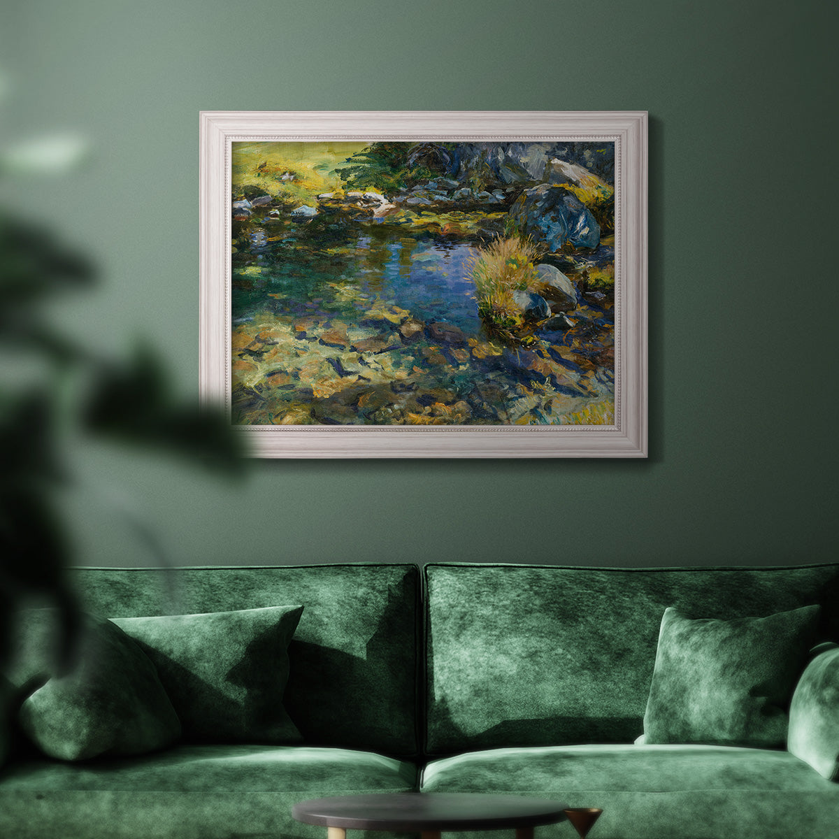 Alpine Pool - Ornate Framed Canvas Print