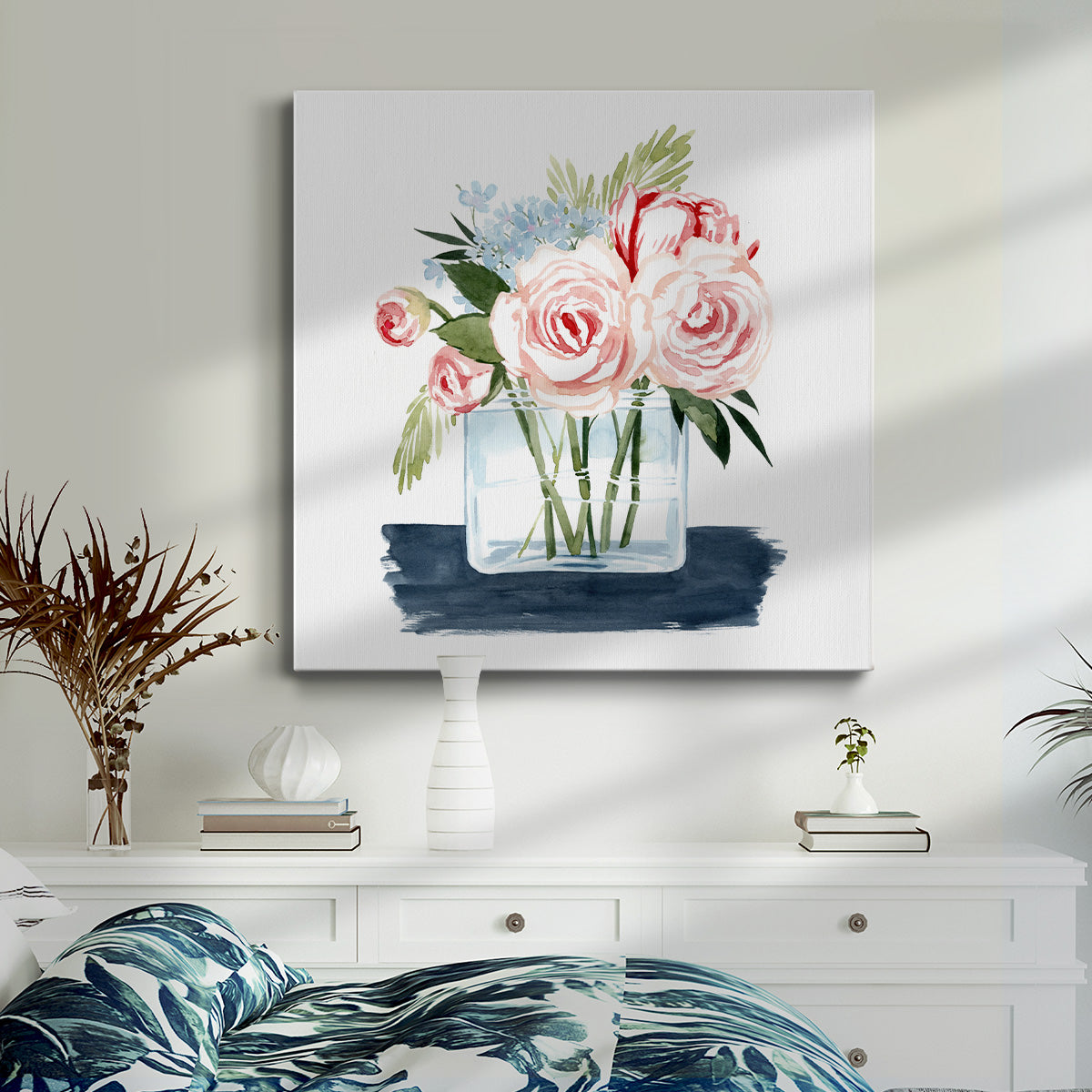 Loose Watercolor Bouquet II - Canvas Art Print