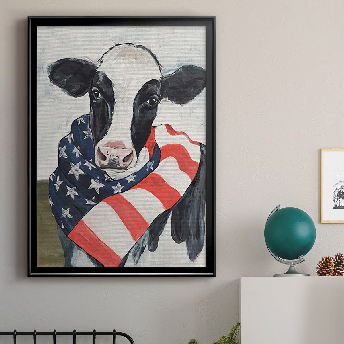 American Cow I - Modern Framed Canvas Print