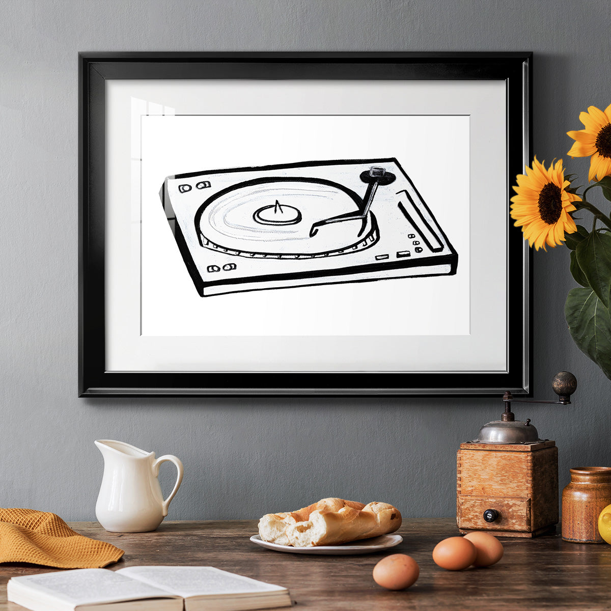 Vinyl Sketch Premium Framed Print - Ready to Hang