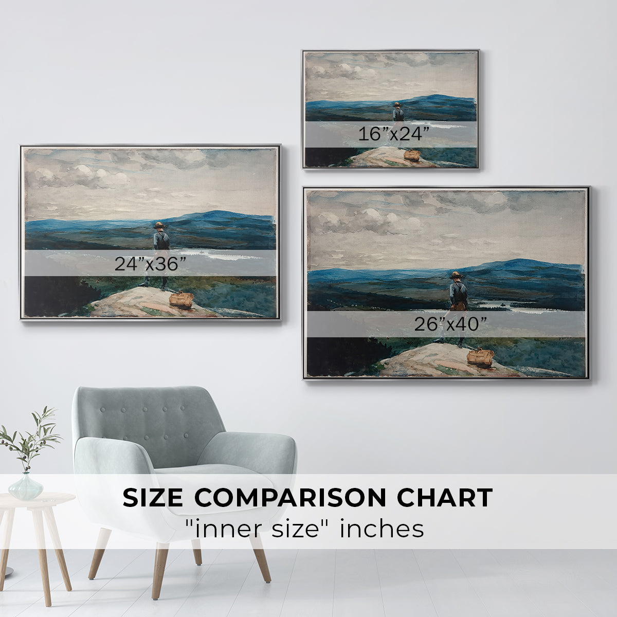 The Ranger, Adirondacks, 1882 - Floater Framed Canvas Print