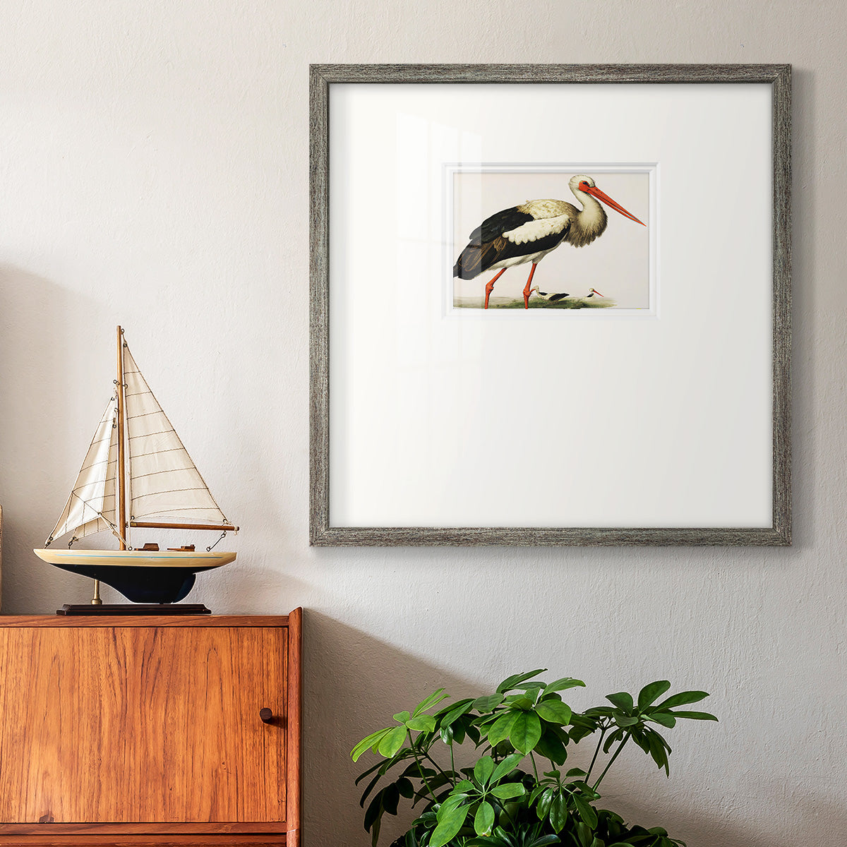 Odd Crane Premium Framed Print Double Matboard